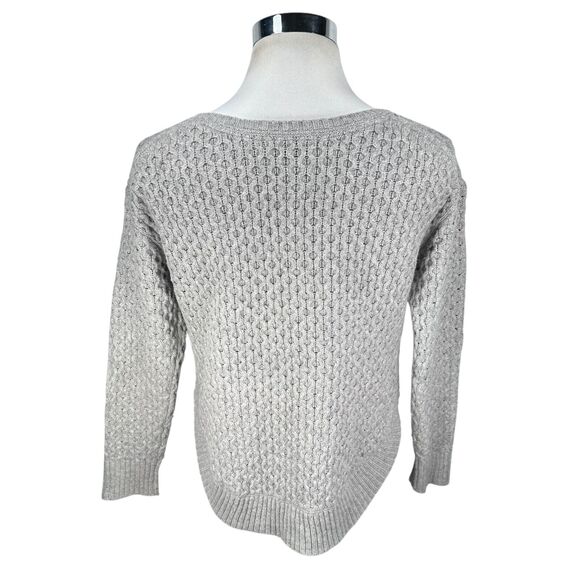 Title Nine Speaking Sweater Women’s Small Gray Merino Alpaca Blend Knit Pullover - Picture 5 of 10